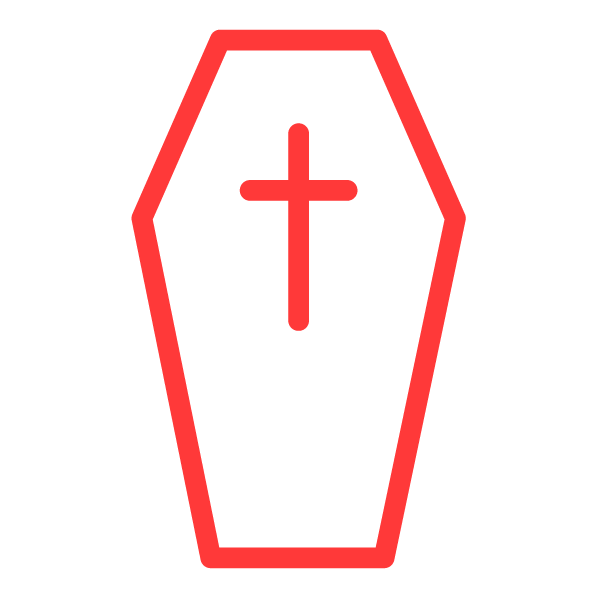 Icon of a coffin.