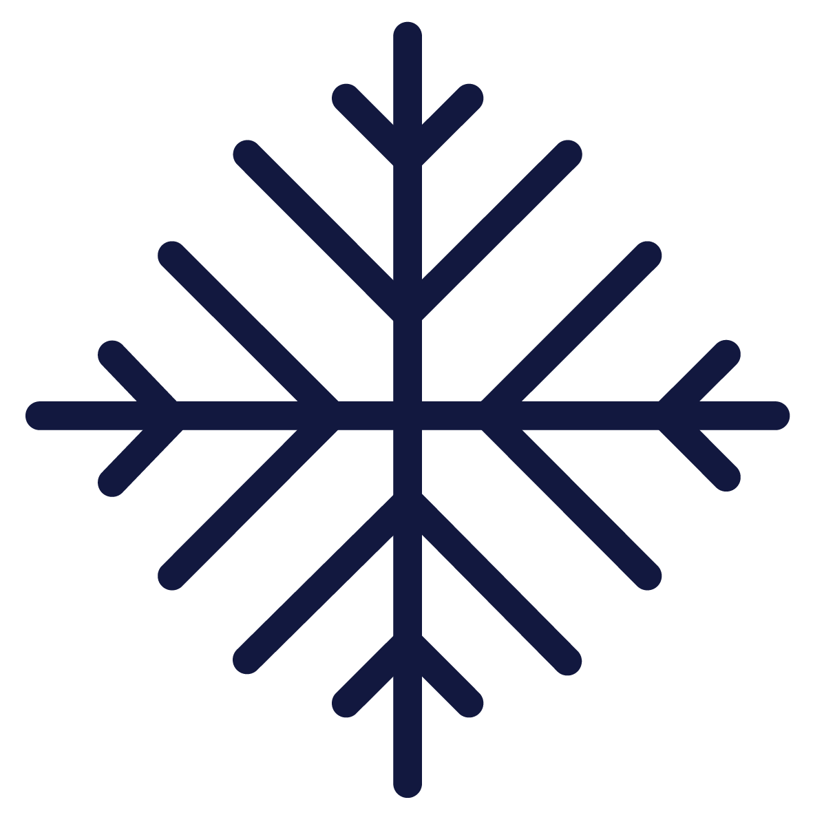 Icon of a snowflake.