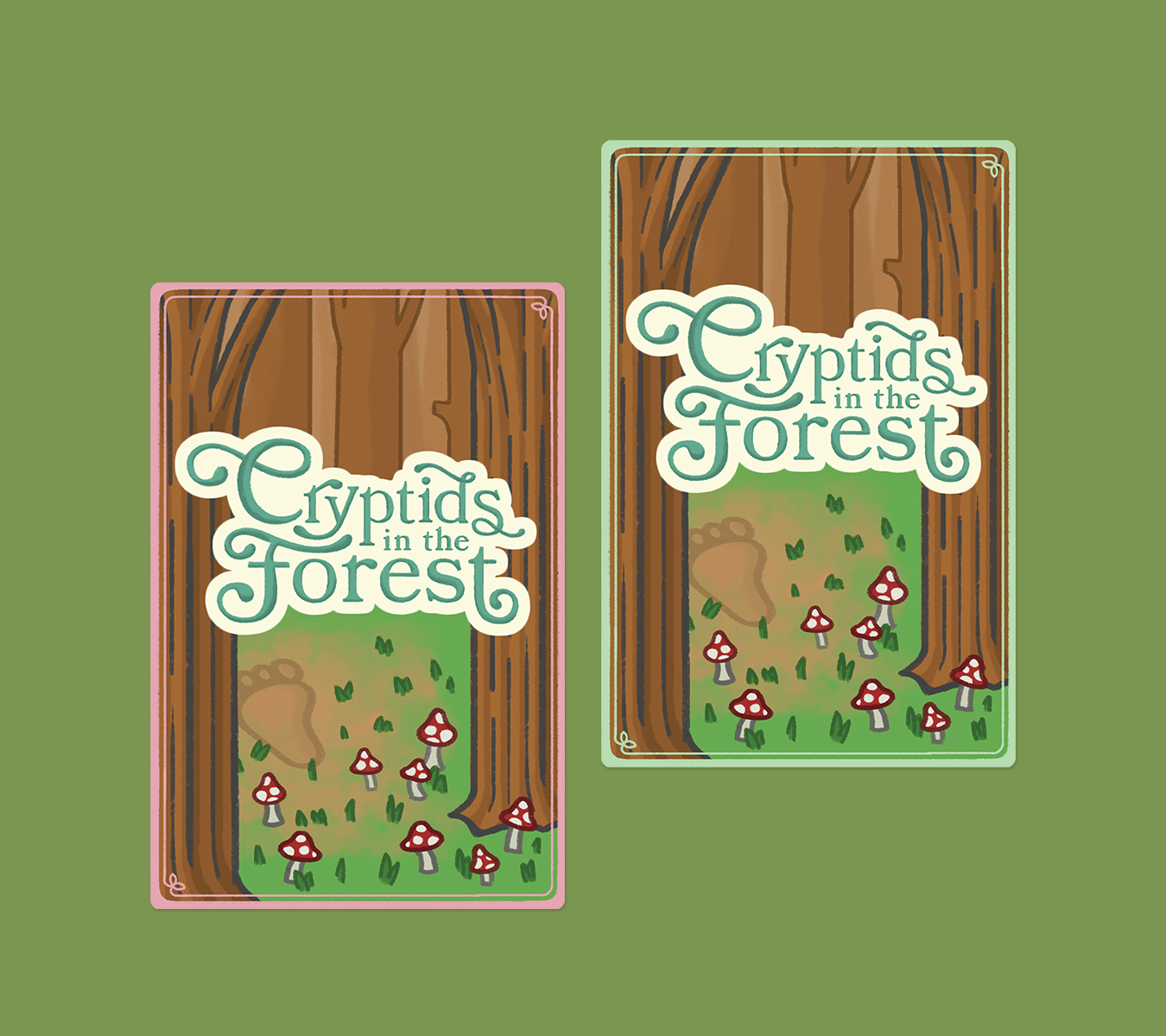 Back of cryptid cards.