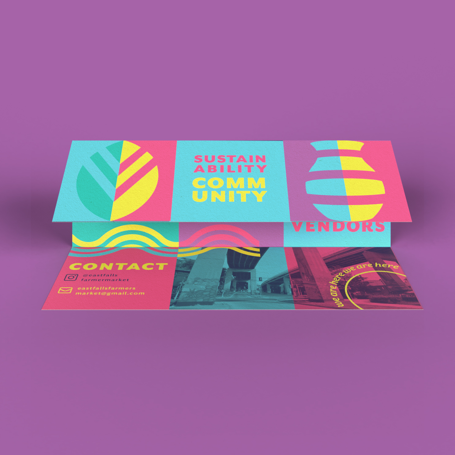 Mockup of a promotional brochure.