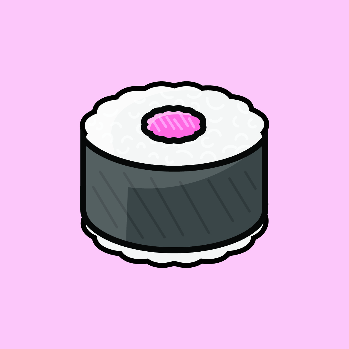 Piece of a sushi roll.