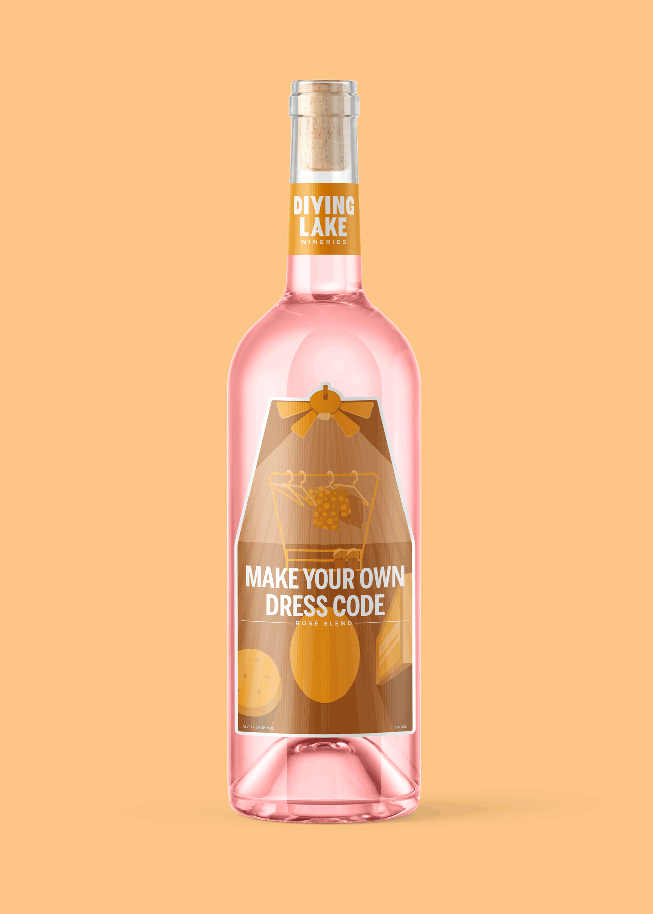 Gif of a wine bottle spinning. Label says 'Make Your Own Dress Code